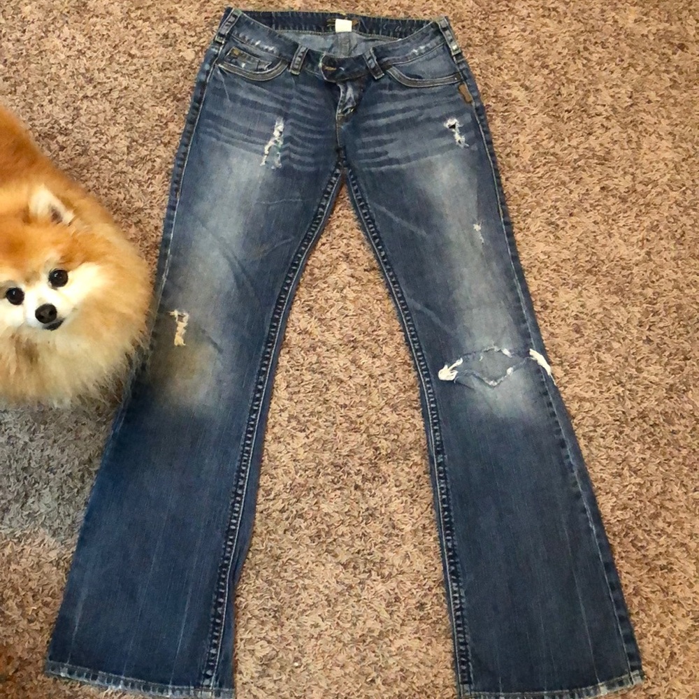 Silver Jeans distressed, Tuesday fit 27/33